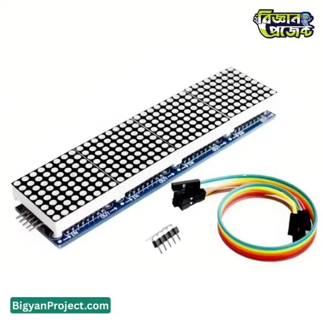 4-ইন-1 LED ডট ম্যাট্রিক্স ডিসপ্লে মডিউল MAX7219 32x8