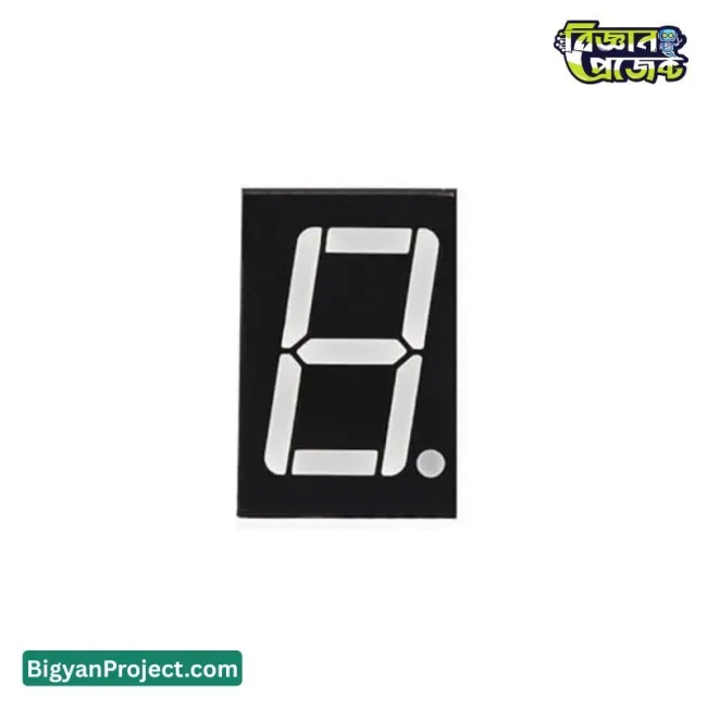০.৫৬ ইঞ্চি লাল ৭ সেগমেন্ট LED ডিসপ্লে ১ ডিজিট