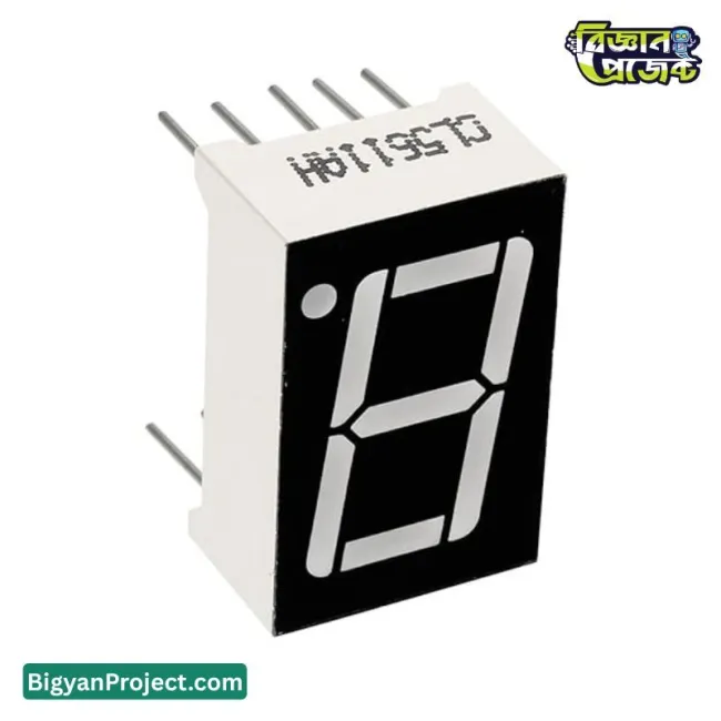 ০.৫৬ ইঞ্চি লাল ৭ সেগমেন্ট LED ডিসপ্লে ১ ডিজিট