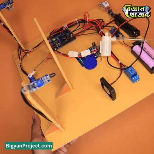 আরডুইনো ফায়ার ও গ্যাস সেফটি সিস্টেম GSM এলার্ট