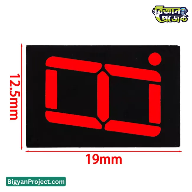 ০.৫৬ ইঞ্চি ৭ সেগমেন্ট লাল LED ডিসপ্লে কমন অ্যানোড