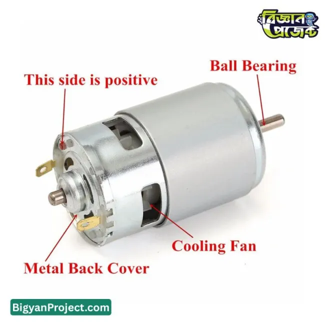 775 সিরিজ ডাবল বেয়ারিং ডিসি মোটর ১২ ভোল্ট - ৩৬ ভোল্ট হাই টর্ক