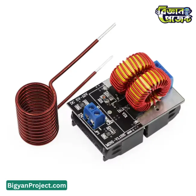 ১২০ ওয়াট মিনি ZVS ইন্ডাকশন হিটিং মডিউল ডিসি ৫–১২ ভোল্ট