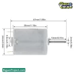 মিনি ২৮০ ডিসি মোটর ৩–১২ ভোল্ট ফ্যান ও প্রজেক্ট