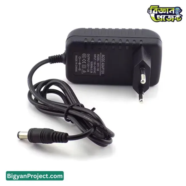 ডিসি ১২ ভোল্ট ২ অ্যাম্পিয়ার ইউ প্লাগ পাওয়ার অ্যাডাপ্টার ৫.৫x২.৫ মিমি