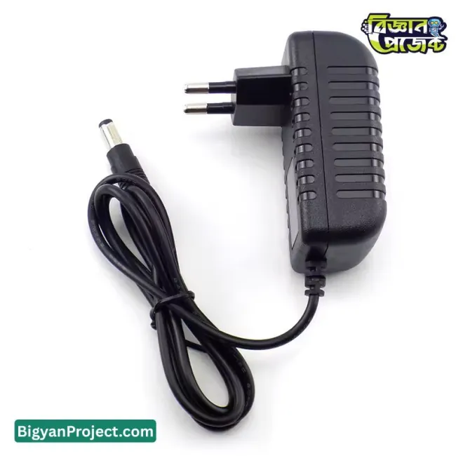 ডিসি ১২ ভোল্ট ২ অ্যাম্পিয়ার ইউ প্লাগ পাওয়ার অ্যাডাপ্টার ৫.৫x২.৫ মিমি