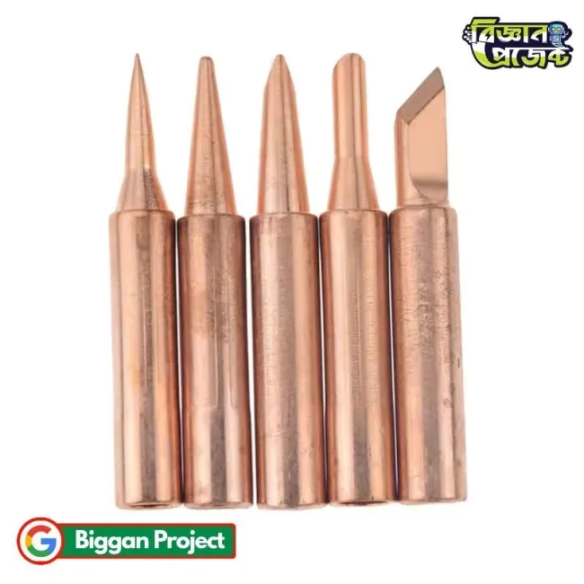 900M-T কপার সোল্ডারিং টিপ সেট ৫ পিস