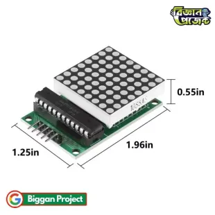 Buy MAX7219 8x8 LED ম্যাট্রিক্স মডিউল সিঙ্গেল ডিসপ্লে