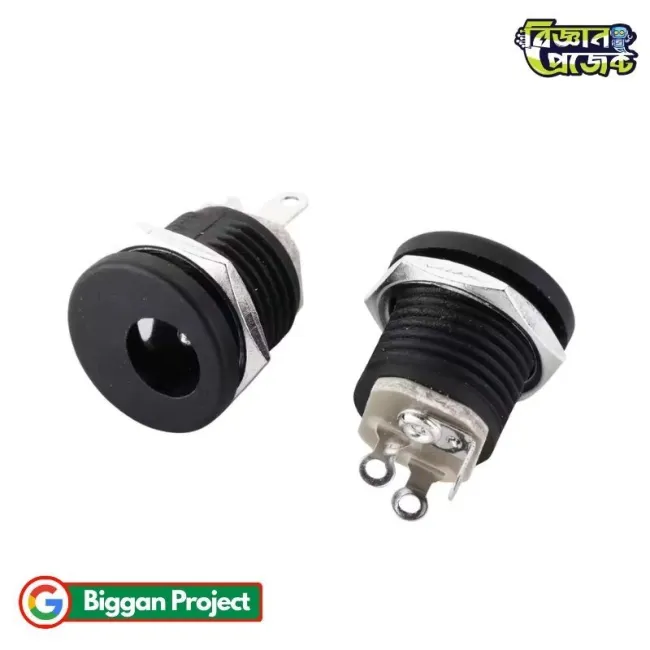 Buy DC-022 DC পাওয়ার সকেট প্যানেল মাউন্ট ৫.৫mm