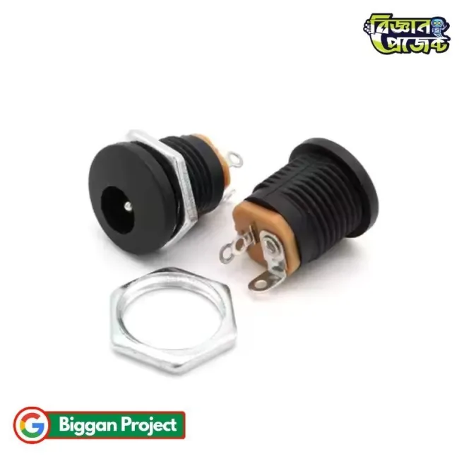 Buy DC-022 DC পাওয়ার সকেট প্যানেল মাউন্ট ৫.৫mm