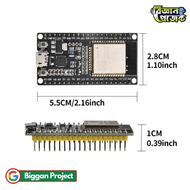 Buy ESP32-WROOM-32 Dev Board 38 Pin CP2102