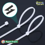 Buy ৩x১০০ মিমি নাইলন কেবল টাই সাদা ১০টি