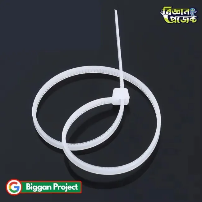 Buy ৩x১০০ মিমি নাইলন কেবল টাই সাদা ১০টি