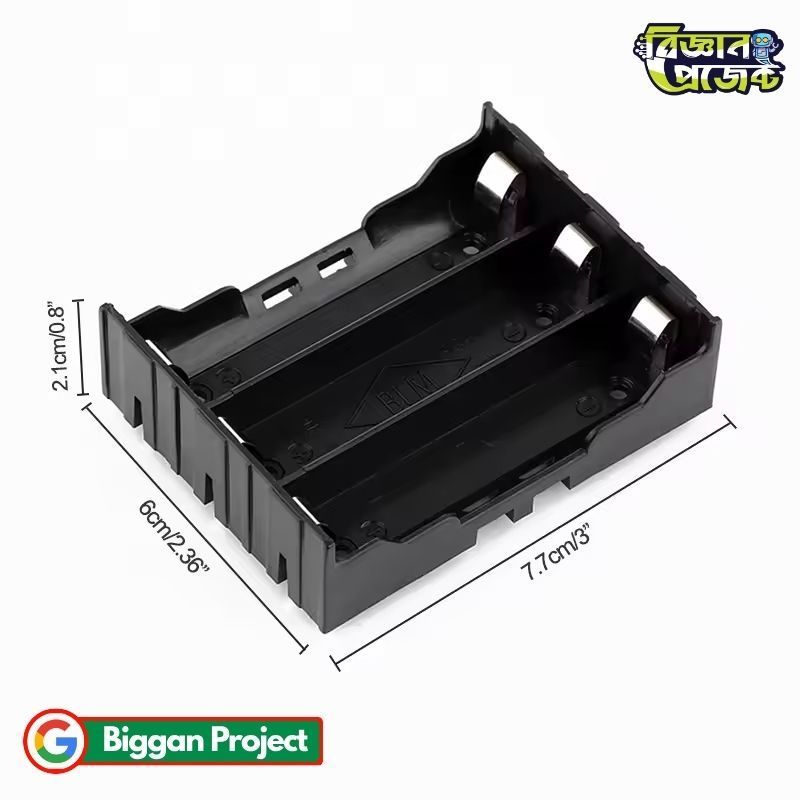 3 Slot 18650 Battery Holder Case Buy Online