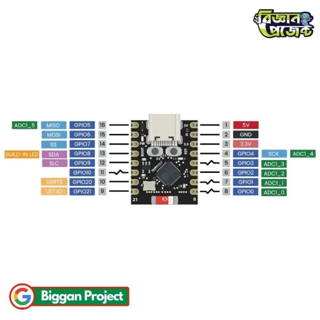 ESP32-C3 Super Mini ডেভেলপমেন্ট বোর্ড কিনুন
