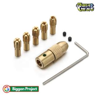 Buy Mini Drill Chuck 7 in 1 Brass Collet Set 775 Motor