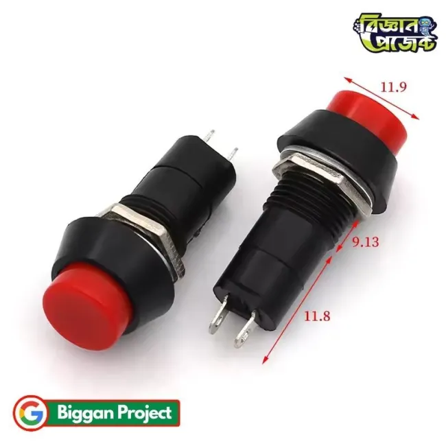 On Off Red Push Switch Latching Buy Online