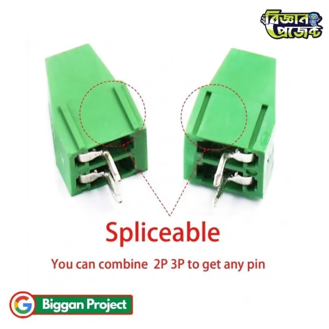 Buy 2 Pin 5.08mm PCB Screw Terminal Block