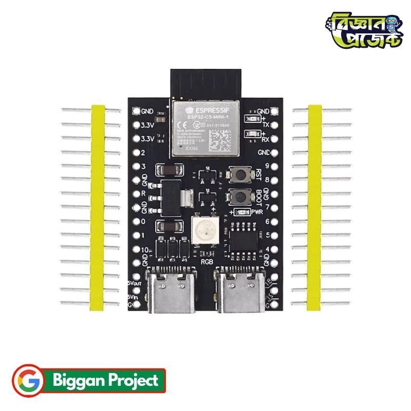 Buy ESP32-C3 DevKitM-1 Dual Type-C WiFi BLE Board