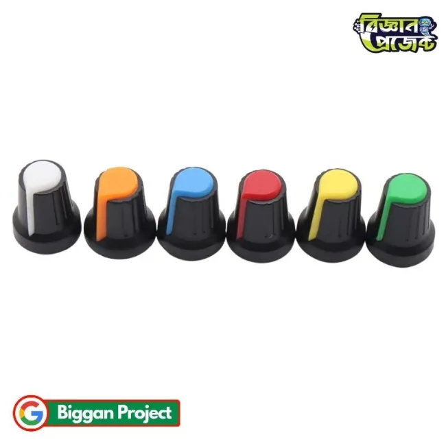 Buy 6mm Plastic Potentiometer Knob Cap 15x17mm