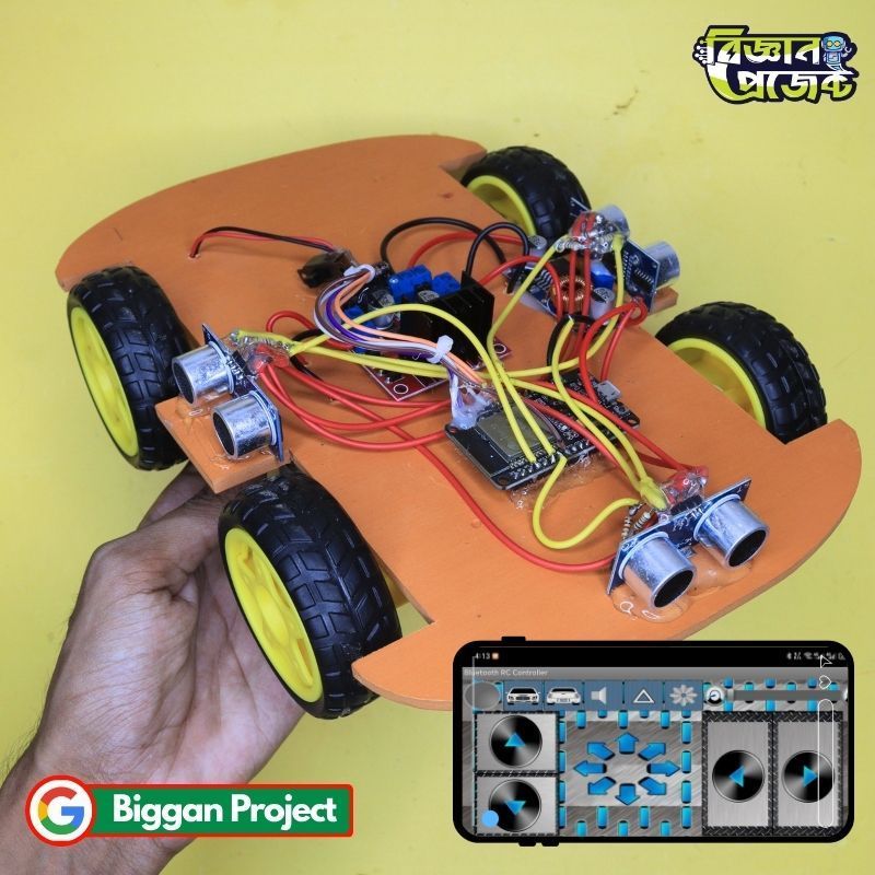 Bluetooth Obstacle Avoidance Robot Car