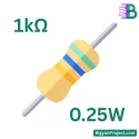 রেজিস্টর – মান বেছে নিন (০.২৫W বা ১/৪W)
 রেজিস্ট্যান্স-1k